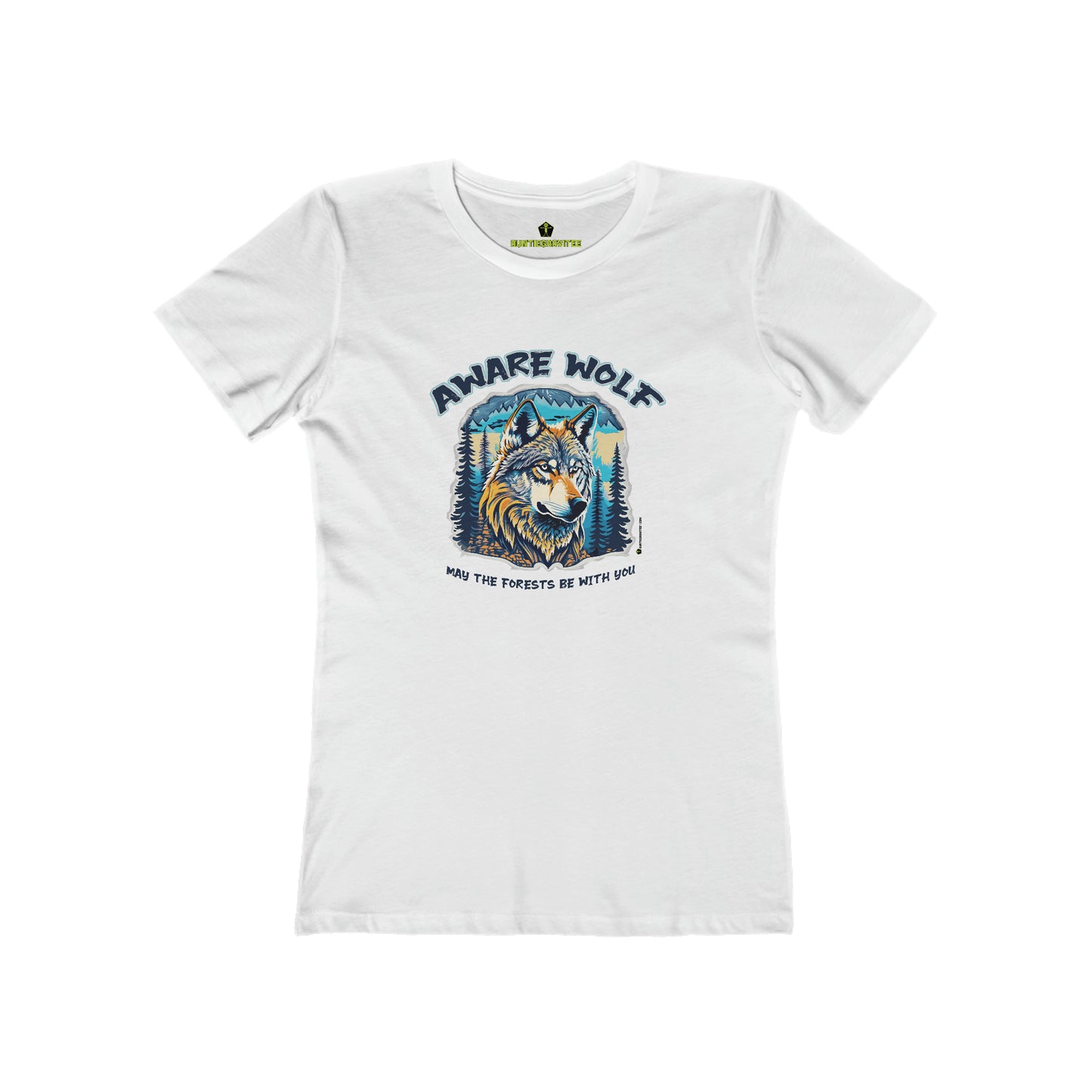 AuntieGraviTee "Aware Wolf". Women's The Boyfriend Tee