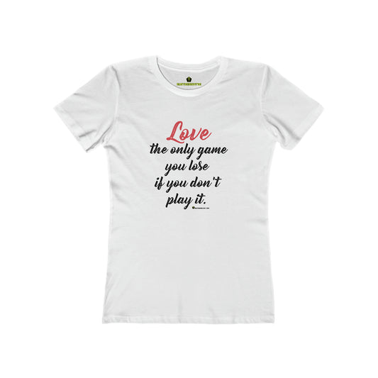 AuntieGraviTee "Love Game". Women's The Boyfriend Tee