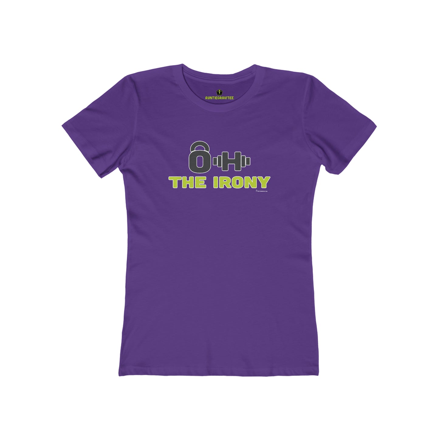 AuntieGraviTee "Oh The Irony" Women's The Boyfriend Tee