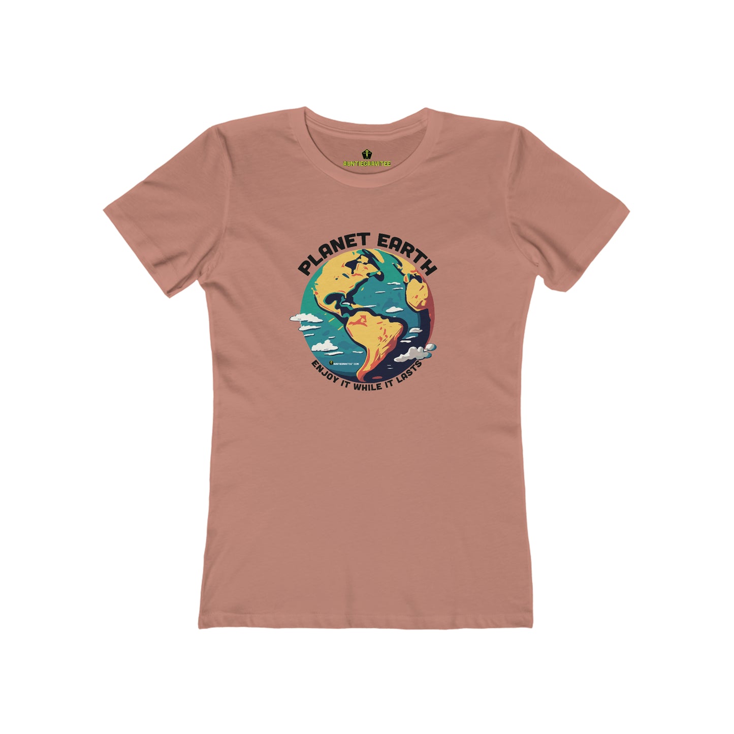 AuntieGraviTee "Planet Earth". Women's The Boyfriend Tee