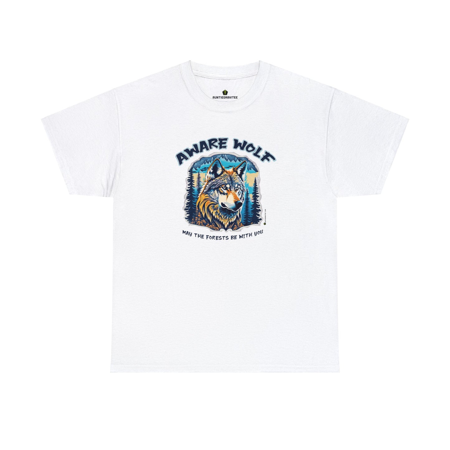 AuntieGraviTee "Aware Wolf" Heavy Cotton Tee