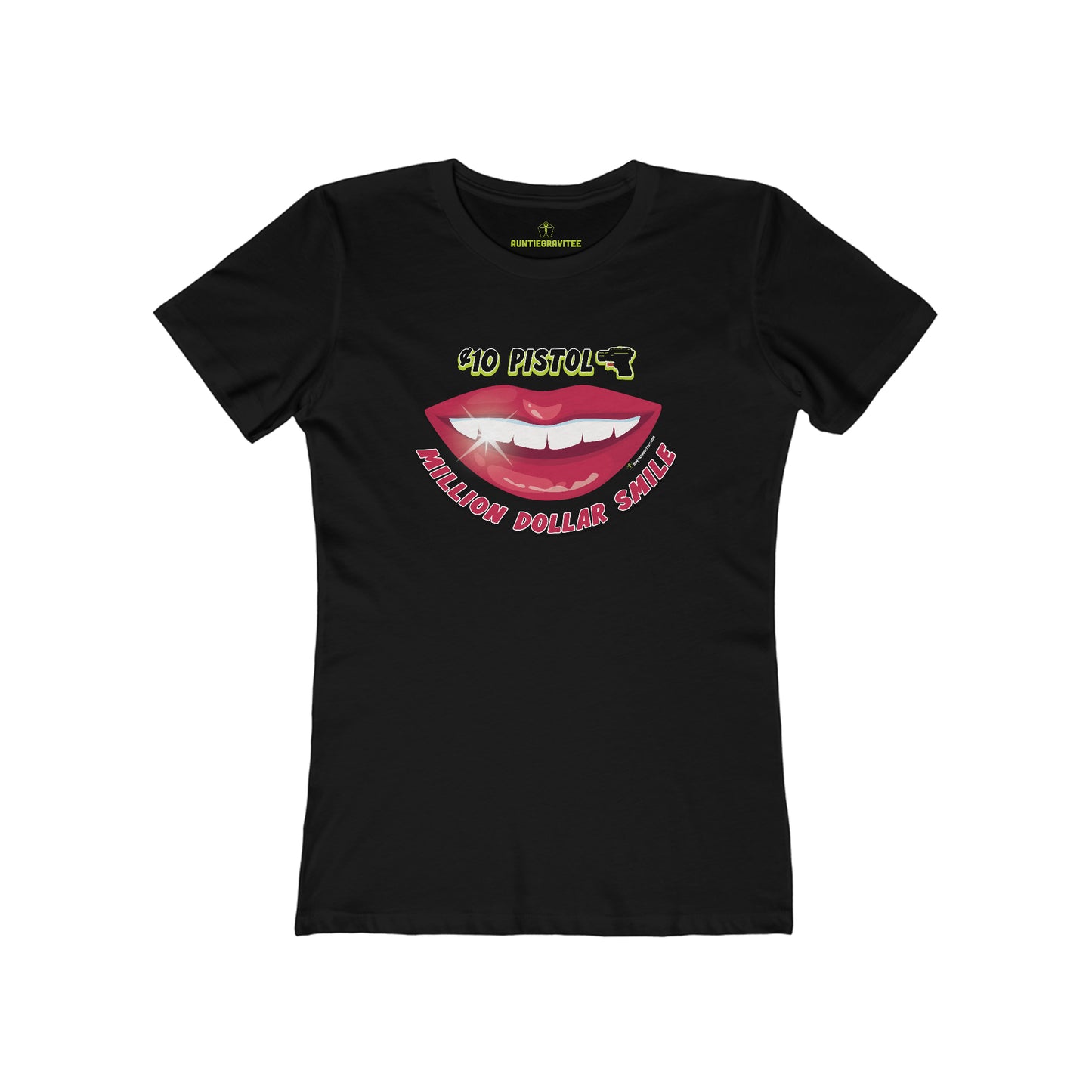 AuntieGraviTee "Million Dollar Smile". Women's The Boyfriend Tee