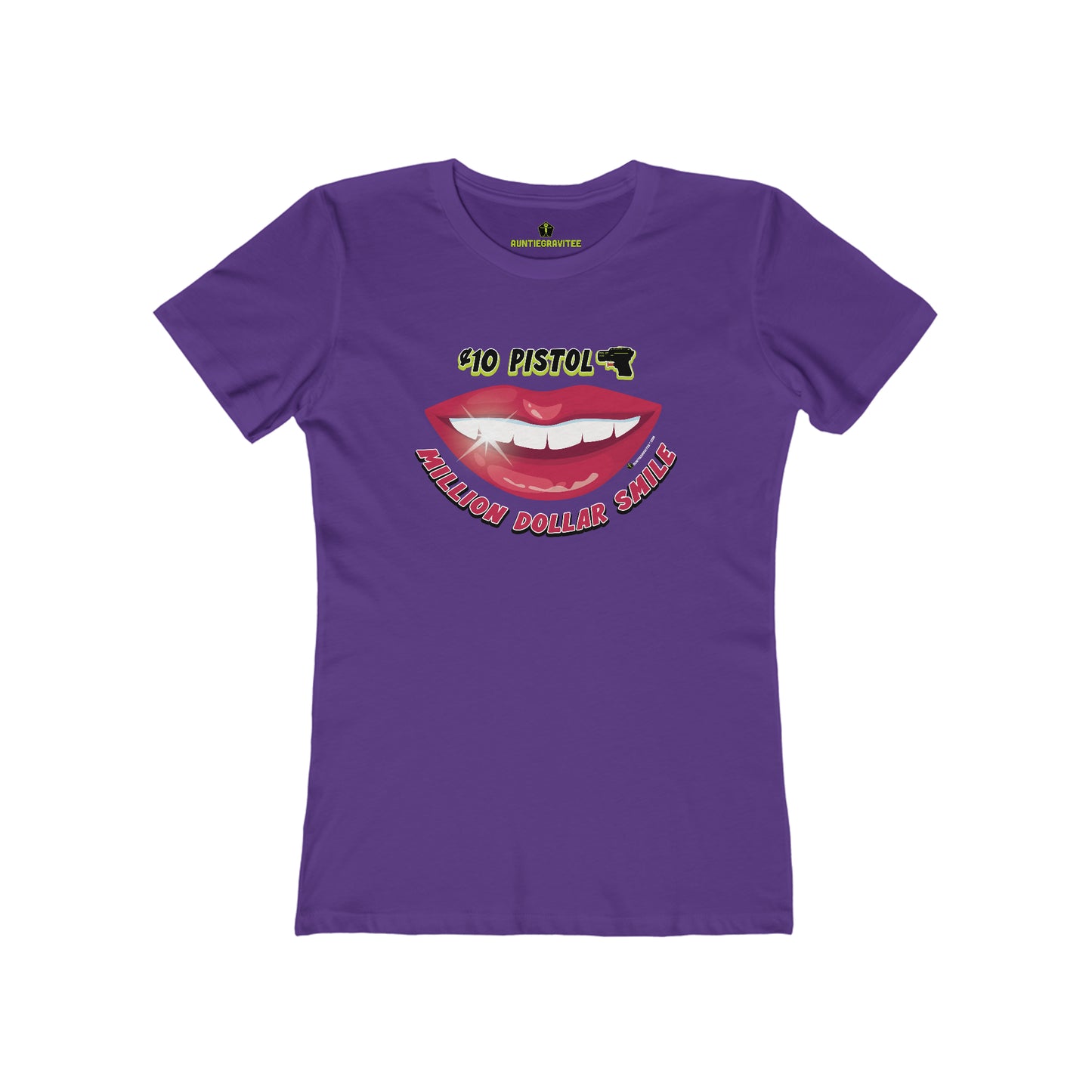 AuntieGraviTee "Million Dollar Smile". Women's The Boyfriend Tee