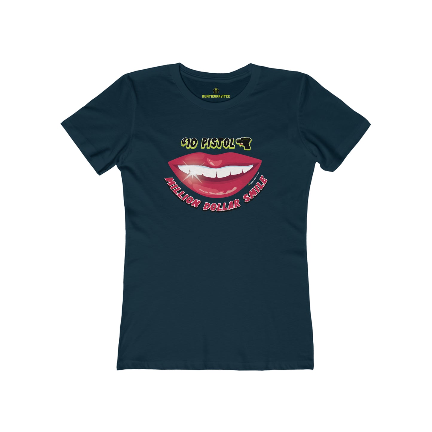 AuntieGraviTee "Million Dollar Smile". Women's The Boyfriend Tee