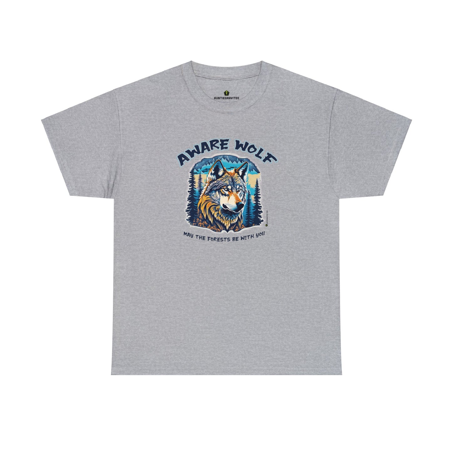 AuntieGraviTee "Aware Wolf" Heavy Cotton Tee