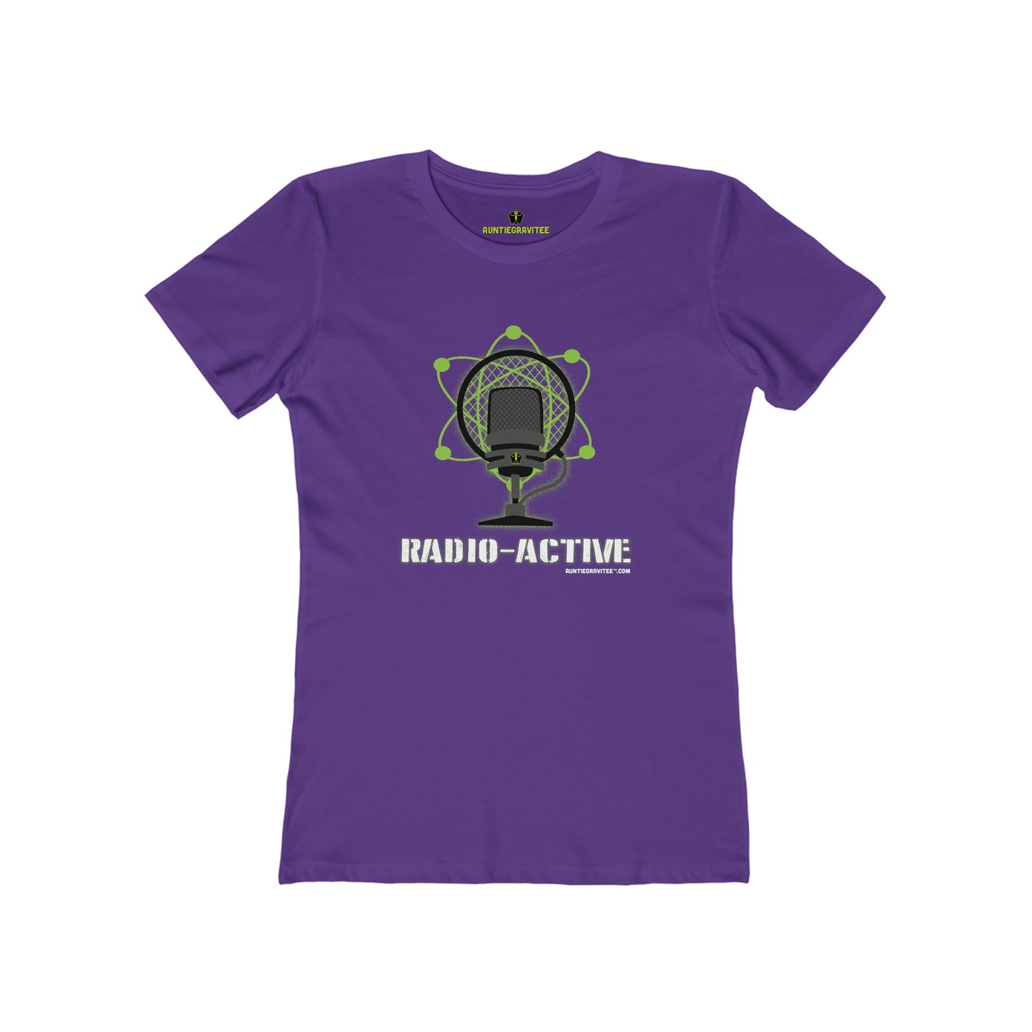 AuntieGraviTee "Radio Active". Women's The Boyfriend Tee