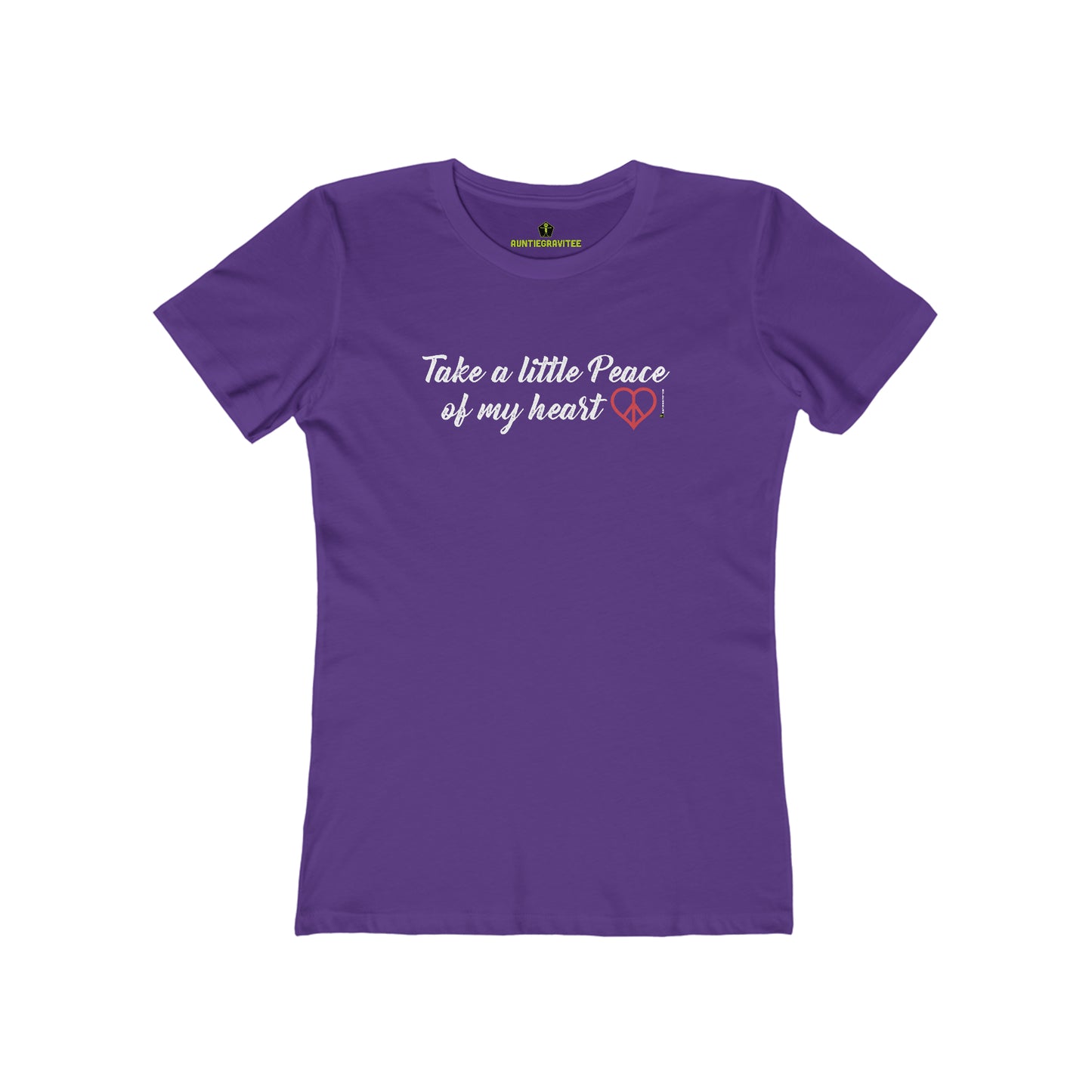 AuntieGraviTee "Peace of my heart". Women's The Boyfriend Tee