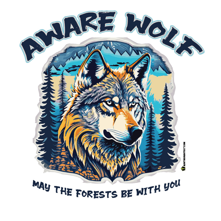 AuntieGraviTee "Aware Wolf". Women's The Boyfriend Tee