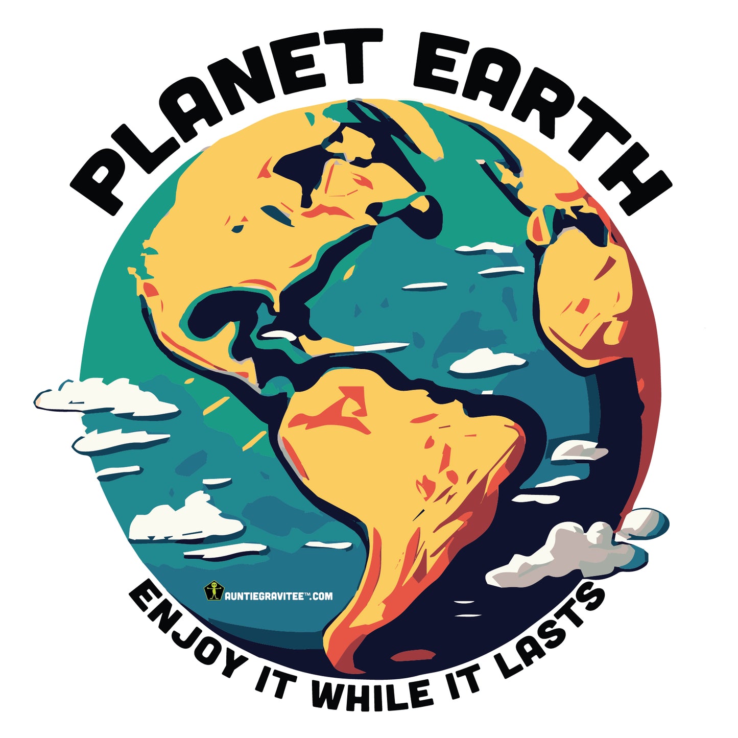 AuntieGraviTee "Planet Earth" Heavy Cotton Tee