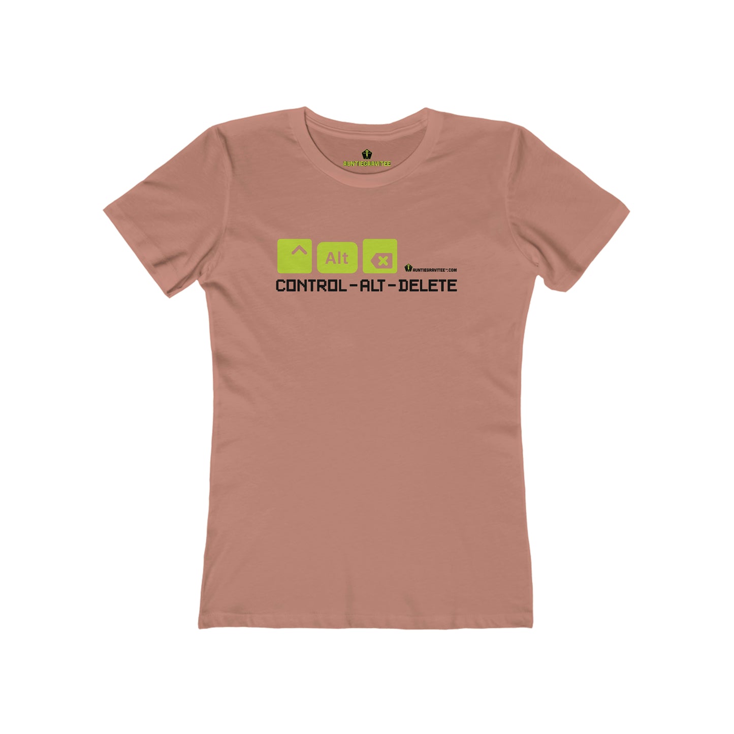 AuntieGraviTee Control-Alt-Delete. Women's The Boyfriend Tee