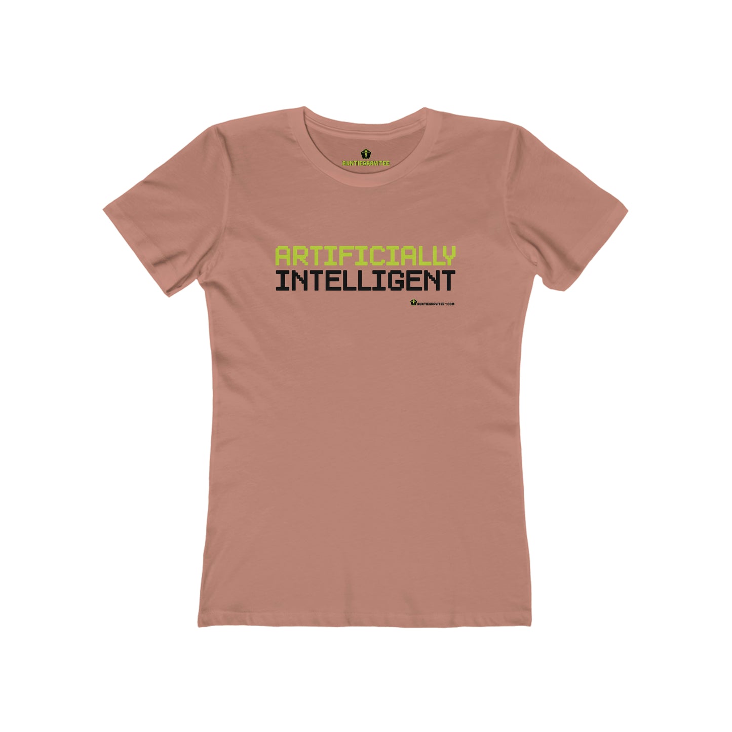 AuntieGraviTee Artificially Intelligent. Women's The Boyfriend Tee