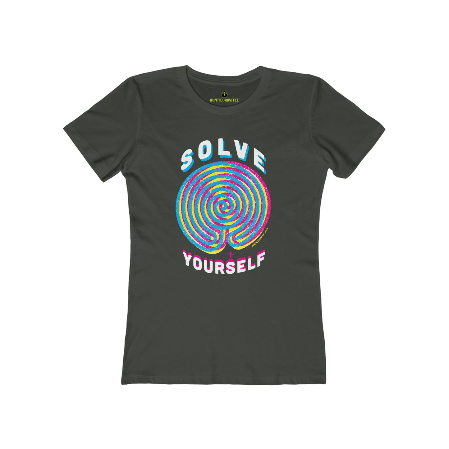 AuntieGraviTee Solve Yourself. Women's The Boyfriend Tee