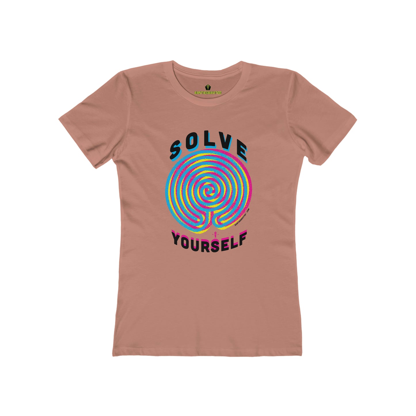 AuntieGraviTee Solve Yourself. Women's The Boyfriend Tee