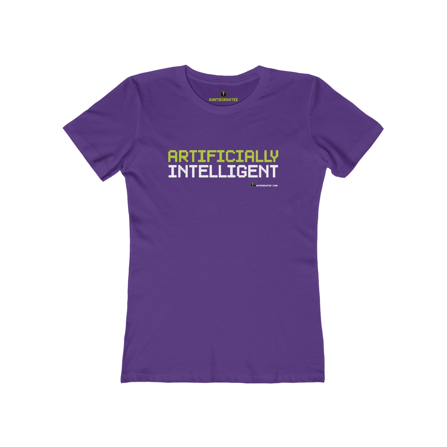 AuntieGraviTee Artificially Intelligent. Women's The Boyfriend Tee