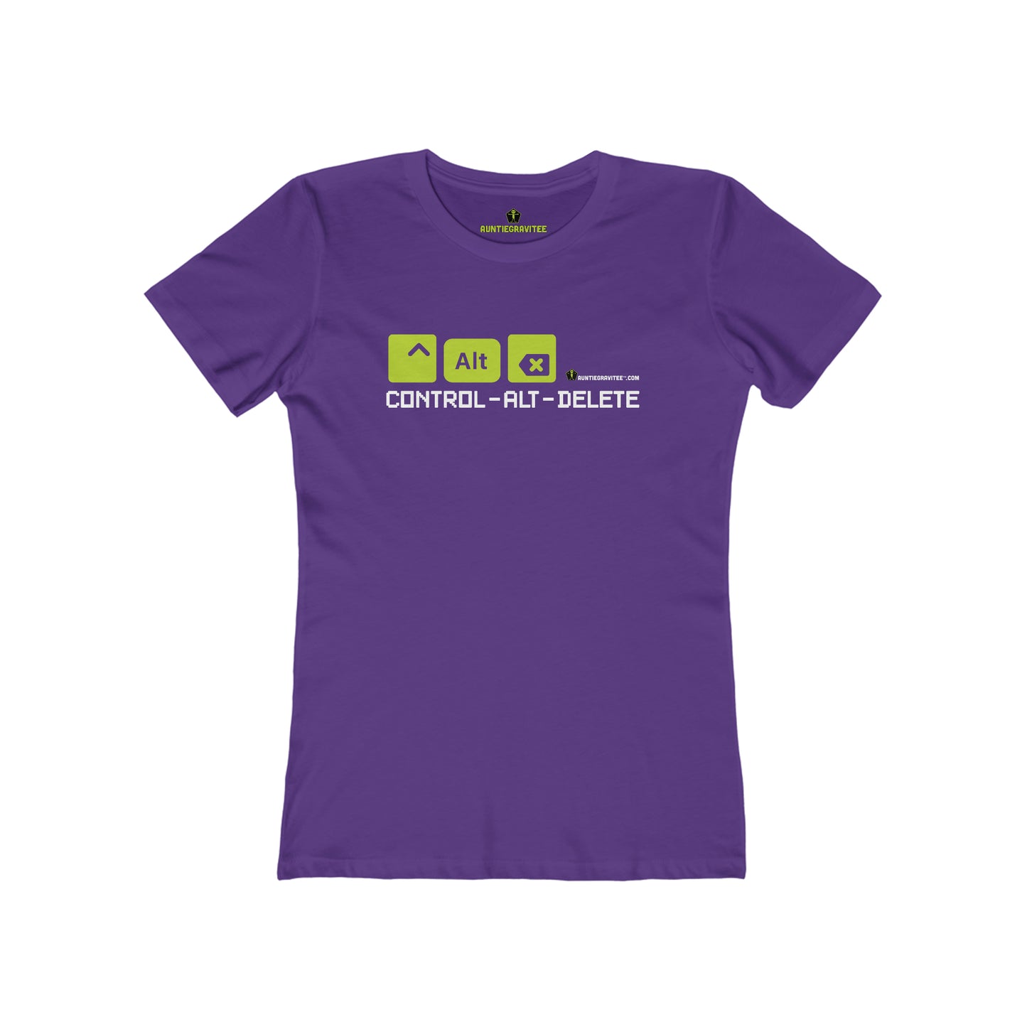 AuntieGraviTee Control-Alt-Delete. Women's The Boyfriend Tee