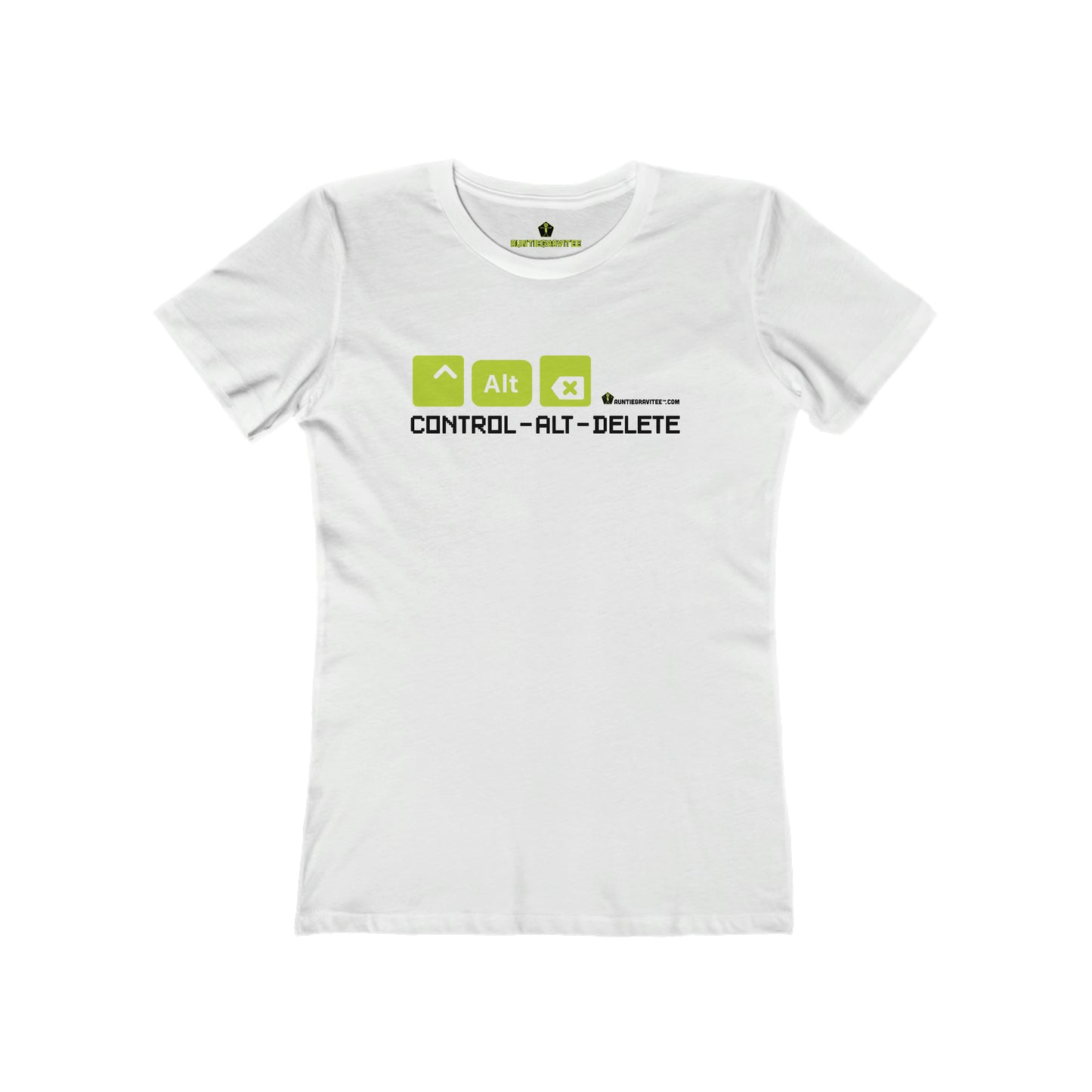 AuntieGraviTee Control-Alt-Delete. Women's The Boyfriend Tee